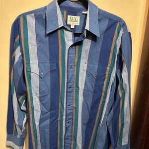 Ely Cattleman Men's Multicolor Striped Button Down Shirt
